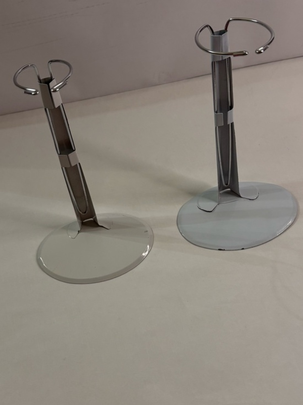 Silver Gray Metal Display Stands
